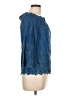 Style Envy 100% Rayon Blue 3/4 Sleeve Blouse Size L - photo 4