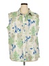White Stag Floral Ivory Sleeveless Button-Down Shirt Size 26 - 28 - photo 1