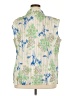 White Stag Floral Ivory Sleeveless Button-Down Shirt Size 26 - 28 - photo 2