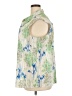 White Stag Floral Ivory Sleeveless Button-Down Shirt Size 26 - 28 - photo 5