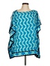 MICHAEL Michael Kors 100% Polyester Teal 3/4 Sleeve Blouse Size Lg - XL - photo 1