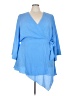City Chic 100% Polyester Blue Casual Dress Size 24 Plus (XXL) - photo 1