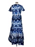 Chico's Chevron-herringbone Blue Casual Dress Size Sm (0.5) - photo 2