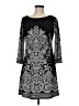 Mt Collection 100% Polyester Paisley Black Casual Dress Size M - photo 1