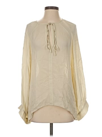 Nili Lotan Long Sleeve Silk Top (view 1)
