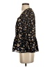 Madewell 100% Polyester Black 3/4 Sleeve Blouse Size S - photo 5