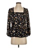 Madewell 100% Polyester Black 3/4 Sleeve Blouse Size S - photo 1
