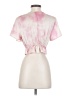 American Threads 100% Polyester Tie-dye Pink Short Sleeve Blouse Size S - photo 2