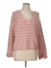 Blu Pepper Stripes Pink Pullover Sweater Size L - photo 1