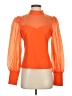 Flat White Orange Long Sleeve Blouse Size S - photo 1