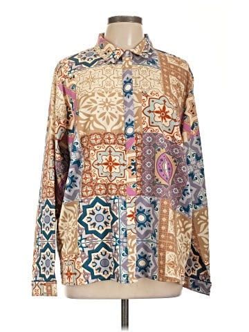Tolani Long Sleeve Button-Down Shirt (view 1)