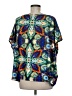 Unbranded 100% Polyester Blue Short Sleeve Blouse Size M - photo 2
