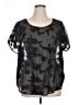 Torrid Black Short Sleeve Blouse Size 1X Plus (1) - photo 1