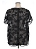 Torrid Black Short Sleeve Blouse Size 1X Plus (1) - photo 2