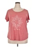 Lucky Brand Pink Short Sleeve Top Size XXL - photo 1