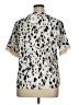 Mode 100% Polyester Animal Print Ivory Short Sleeve Blouse Size 1X - photo 2