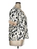 Mode 100% Polyester Animal Print Ivory Short Sleeve Blouse Size 1X - photo 4