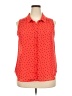 Elle 100% Polyester Polka Dots Orange Sleeveless Blouse Size XXL - photo 1