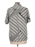 Assorted Brands 100% Rayon Chevron-herringbone Silver Short Sleeve Blouse Size L - photo 2
