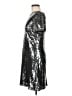 Ann Taylor 100% Polyester Metallic Silver Cocktail Dress Size 8 - photo 5