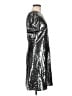 Ann Taylor 100% Polyester Metallic Silver Cocktail Dress Size 8 - photo 4