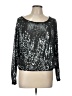 Lulus 100% Polyester Silver Long Sleeve Top Size L - photo 1