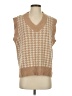 Unbranded 100% Polyester Houndstooth Tan Sweater Vest Size S - photo 1