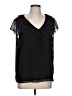 41Hawthorn 100% Polyester Black Short Sleeve Blouse Size L - photo 1