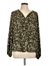 Mia + Tess 100% Polyester Green Long Sleeve Blouse Size L - photo 1