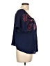 Cloud Chaser 100% Rayon Blue Short Sleeve Blouse Size XL - photo 4