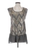 Love Squared 100% Polyester Silver Sleeveless Blouse Size S - photo 1