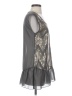 Love Squared 100% Polyester Silver Sleeveless Blouse Size S - photo 4