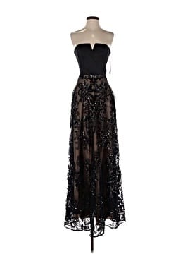 chinese dress ladies Dress The Population Women's Jackie Sequin Sleeveless Fit & Flare Dress - Black-Nude main image 1