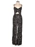 Unbranded 100% Rayon Animal Print Black Jumpsuit Size 2 - photo 1