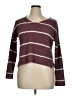 Moral Fiber 100% Polyester Stripes Burgundy Pullover Sweater Size XL - photo 1