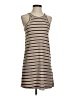 Knot Sisters Stripes Tan Casual Dress Size S - photo 1