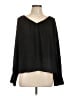 Calvin Klein 100% Polyester Black Long Sleeve Blouse Size L - photo 1