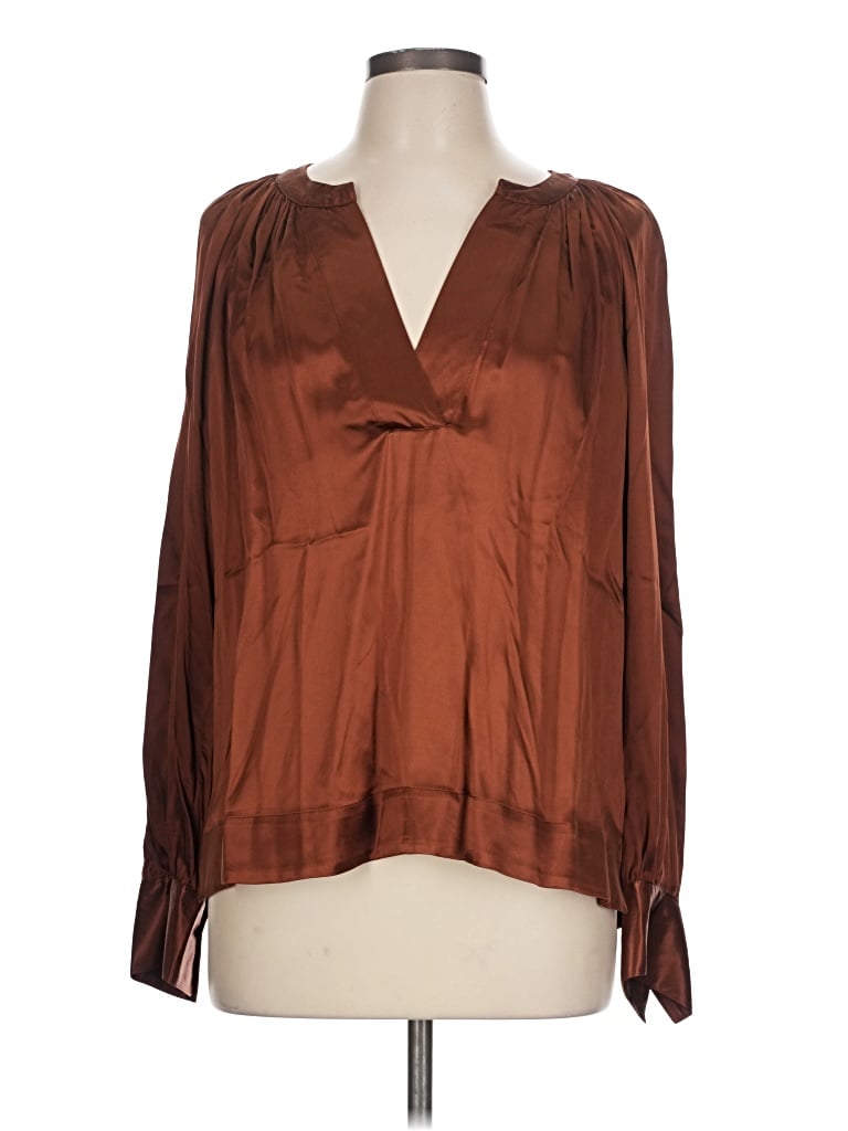 Rails Long Sleeve Blouse In Brown