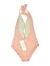 Solid & Striped Stripes Orange One Piece Swimsuit Size S - photo 2