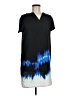 Vince. 100% Polyester Graphic Blue Casual Dress Size 6 - photo 1