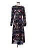 I. Madeline 100% Polyester Paisley Blue Casual Dress Size S - photo 1