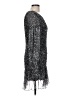 LoveShackFancy 100% Polyester Stars Silver Cocktail Dress Size L - photo 4