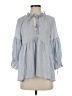 Blu Pepper Gray 3/4 Sleeve Blouse Size S - photo 1