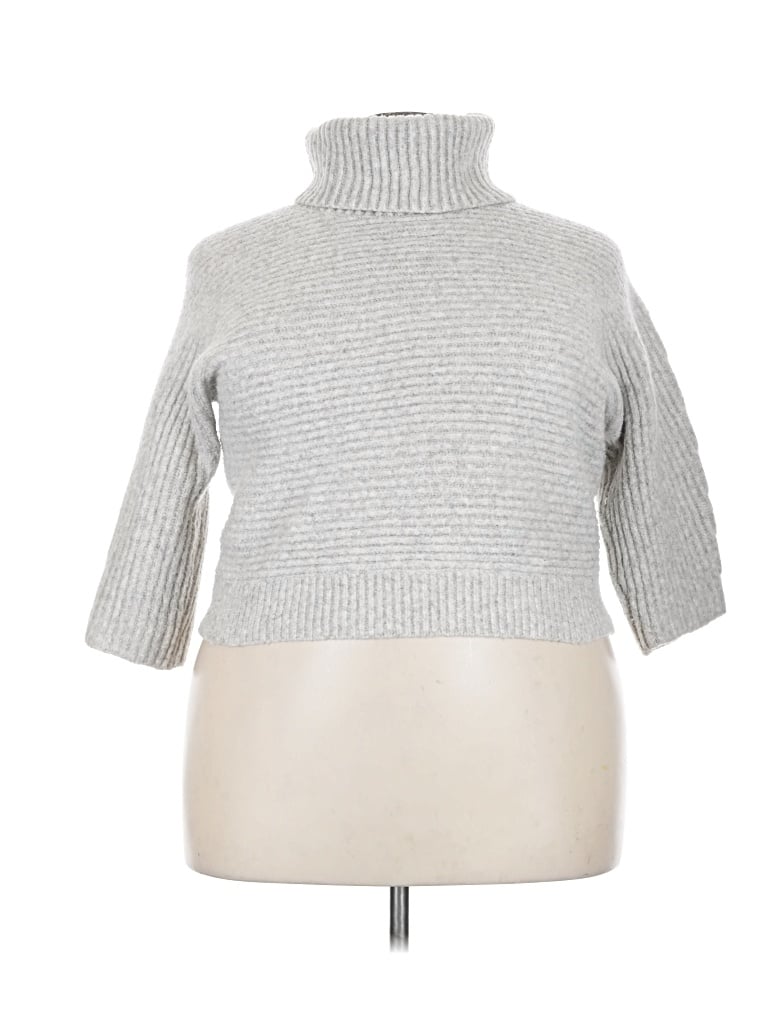 Pre-owned Leith Turtleneck Sweater In Gray
