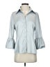 BCBGMAXAZRIA Blue 3/4 Sleeve Button-Down Shirt Size S - photo 1