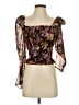 Express 100% Polyester Burgundy 3/4 Sleeve Blouse Size XS - photo 1