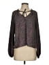 Evereve 100% Polyester Purple Long Sleeve Blouse Size S - photo 1