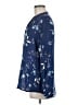 Liza Byrd 100% Rayon Floral Blue Long Sleeve Blouse Size M - photo 5