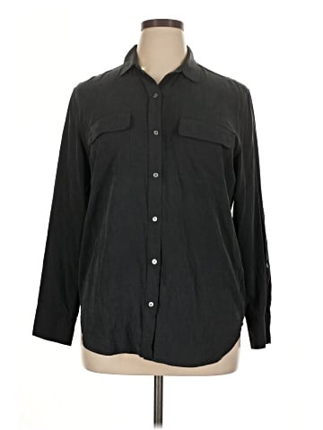 Everlane Long Sleeve Silk Top (view 1)