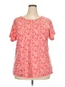 Ainea 100% Polyester Red Short Sleeve Blouse Size 3X - photo 1